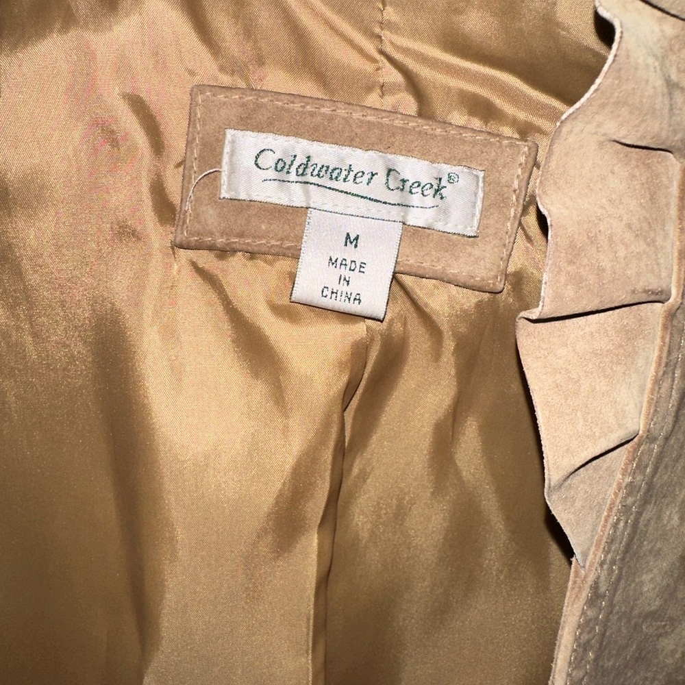 Tan leather jacket for women